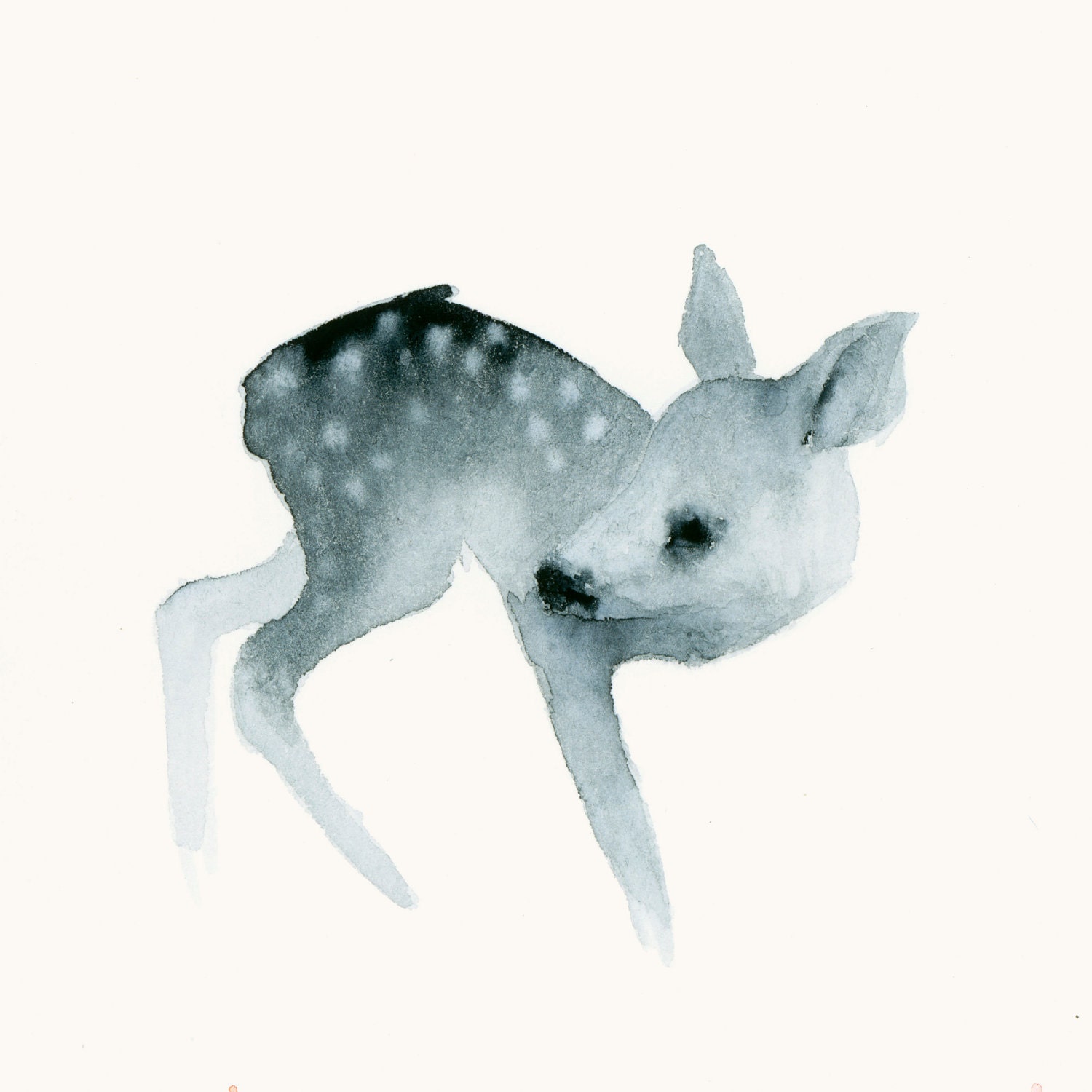 Deer Fawn Artwork - Watercolor Fine Art Print