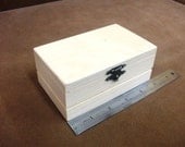 4.9X3.0X2.0 Inch Unfinished Plain Natural Hinged Wooden Box
