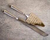 Beautiful Cake Server and Knife - Fairy Tale, upcycled silver plate cake server & Knife