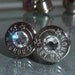 Bullet Earrings . 357 Magnum Nickel Plated Brass . April Diamond .