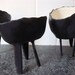 Porcelain Leggy Cup - Black and White