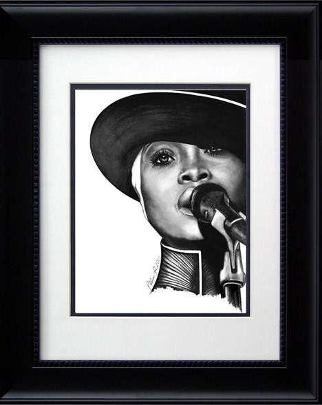 Erykah Badu Art Print  - For the Love of Music