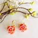 Orange Flower Earringsflower earrings sweet 16 feminine pretty all occasions great gift great buy.-