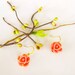 Orange Flower Earringsflower earrings sweet 16 feminine pretty all occasions great gift great buy.-