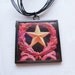 Wearable Art, Star Pendant, Art Nouveau Star, Fine Art Statement Necklace, 2 X 2 Inch Photo Frame Pendant