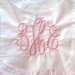 Monogrammed English Bib