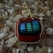 Candy  Apple Wire Wrapped  Dichroic GlassPendant B23