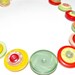 Orange, Lemon, Lime Button Choker Necklace Citrus Zinger