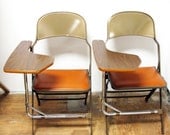 Vintage fold up School chairs