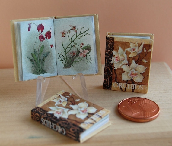 1/12 Miniature book,  Orchids
