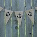 Burlap Banner- Nautical Anchors