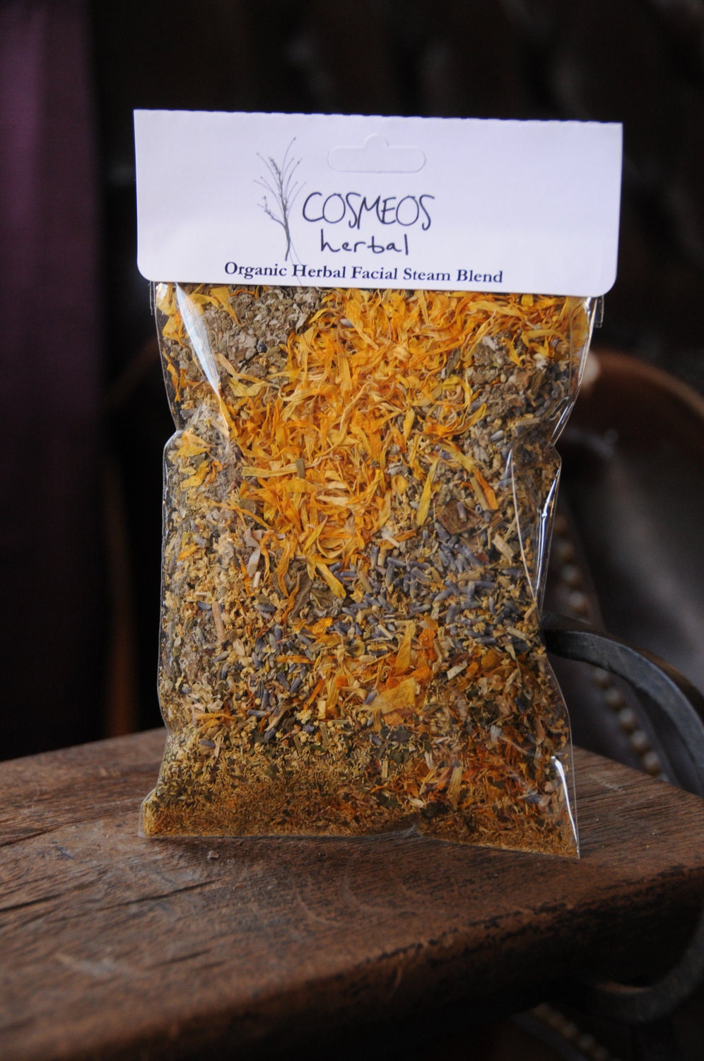 Organic Herbal Facial Steam Blend - Cleansing, Toning - Lavender, Calendula, Peppermint, Yarrow, Elderflower, Raspberry Leaf, Chamomile