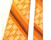Orange Print Necktie