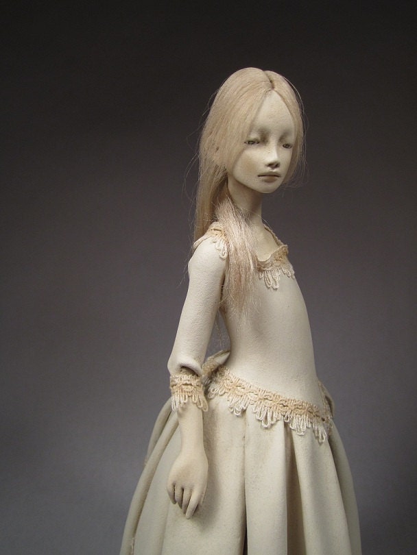Reserved Until June 2012 OOAK Paperclay Art Doll