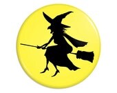 Halloween Witch Pinback Button - 3 inch