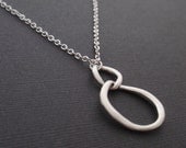 Double Curb Rings necklace - with sterling silver chain