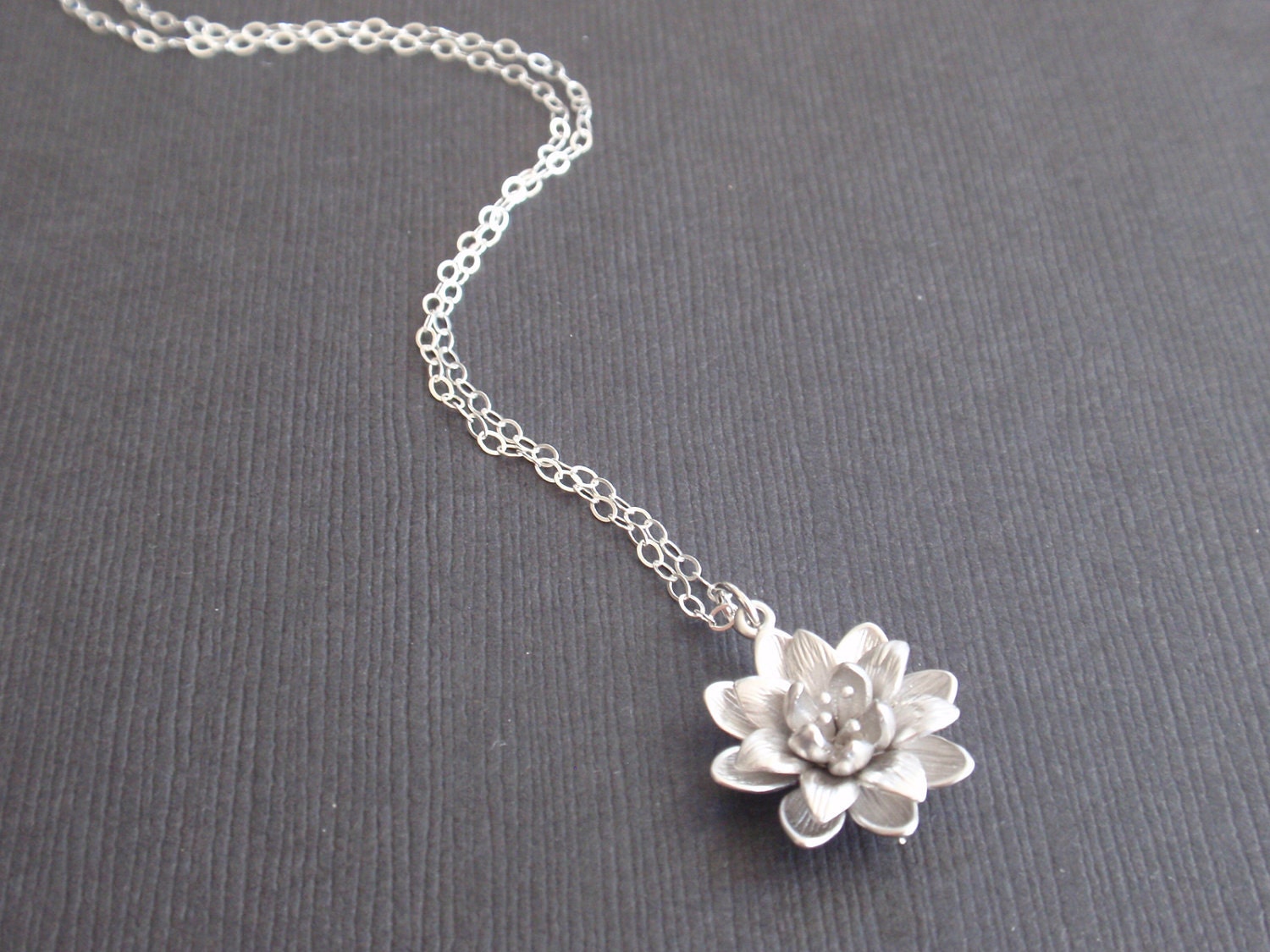 Flower Sterling Silver Necklace-simple everyday jewelry- Bridesmaid,Wife, Girlfriend, Mothers Gift Idea