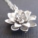 Flower Sterling Silver Necklace-simple everyday jewelry- Bridesmaid,Wife, Girlfriend, Mothers Gift Idea