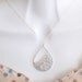 Leaf Net Drop Sterling Silver Necklace-Bridesmaid,Wife, Girlfriend, Mothers Gift Idea