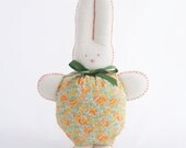 Felt Bunny Rabbit Doll - Orange & White Waldorf Toy