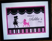 PINK POODLE Party- WELCOME Sign - Personalized Printable Il_170x135