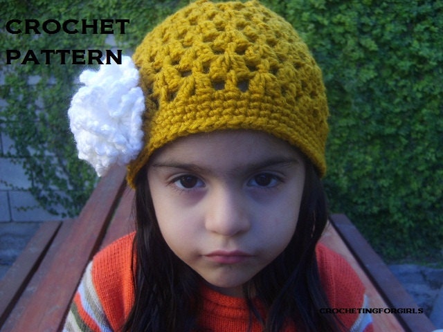 PATTERN PDF-FILE Ivana fall hat for girls (3sizes)