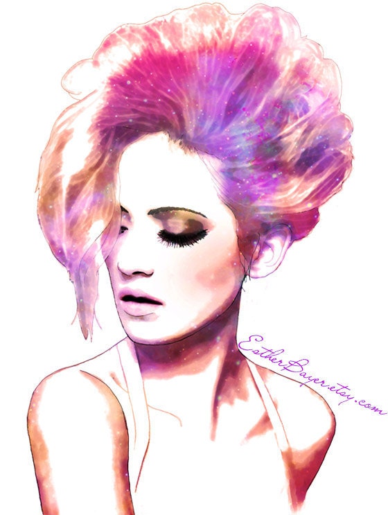 Watercolor Mixed Media Fashion Illustration Fine Art Print