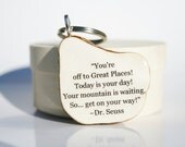 Dr Seuss key chain graduation gift grads going away gift graduation favors class of 2013 key fob key charm nature gift eco friendly