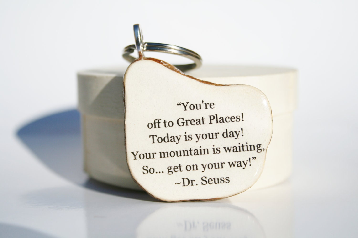 Dr Seuss key chain graduation gift grads going away gift graduation favors class of 2013 key fob key charm nature gift eco friendly