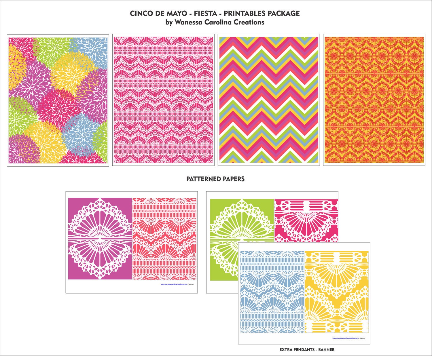 CINCO de MAYO - FIESTA - Printables Package - Mexican Fiesta Party Printables - Cinco de Mayo Invitation