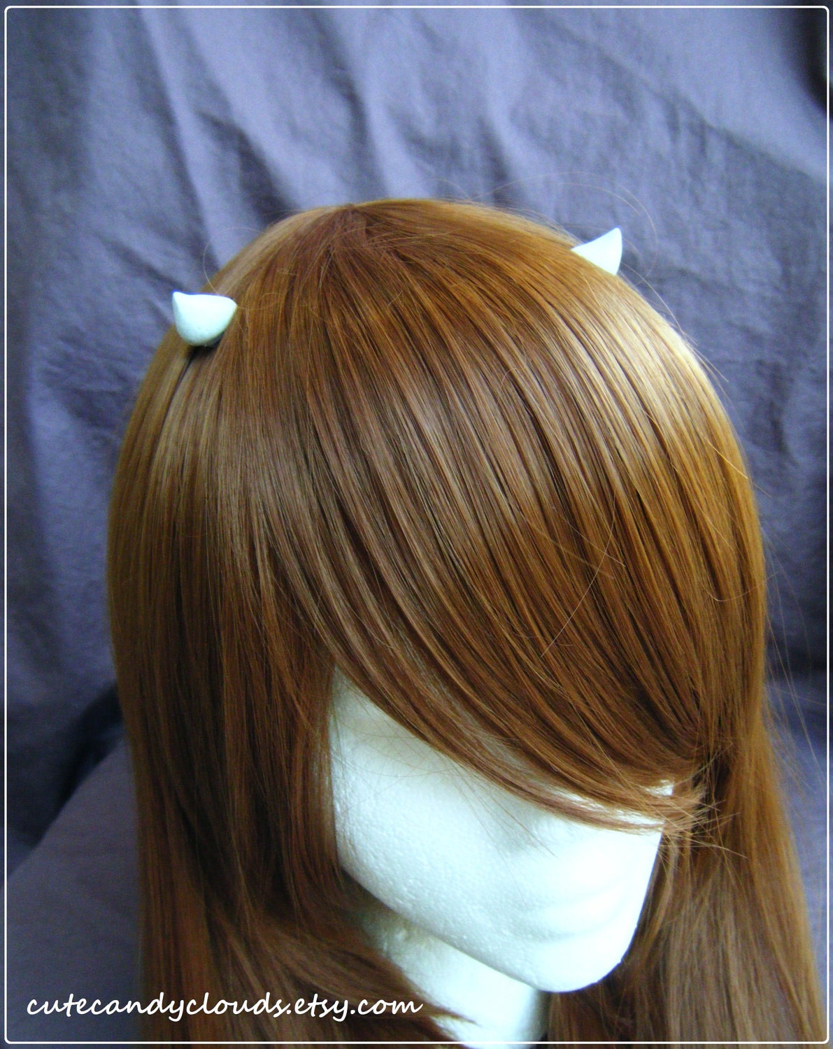 Little devil super tiny mini horns- sparkling white