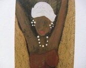 Bomba Dancer-  Wood Painting/Sculpture- Home Decor