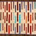 Modern Baby Quilt, Brown Woven Stripes