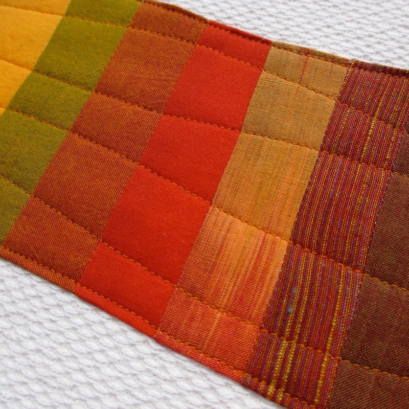Modern Kitchen Towel, Spicy Orange Red Brown, Dish Towel
