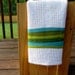 Modern Kitchen Towel, Teal and Green Dish Towel