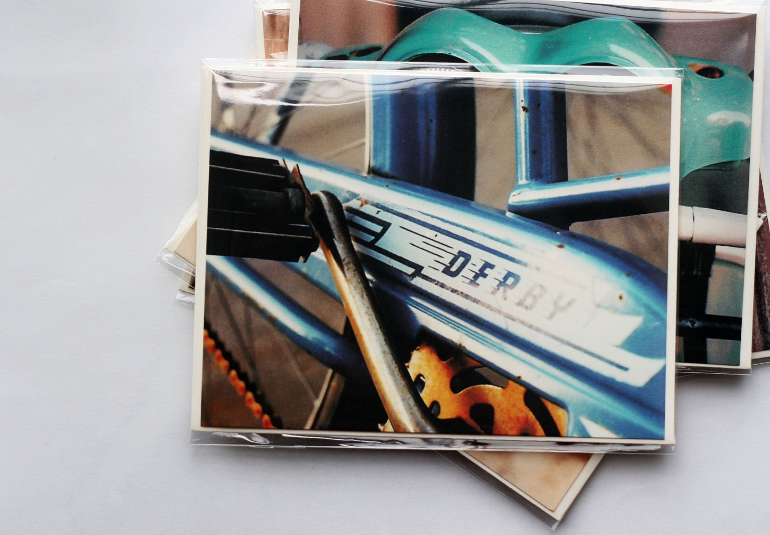 Tudor City Photography Greeting Cards - Bright Blue Bike