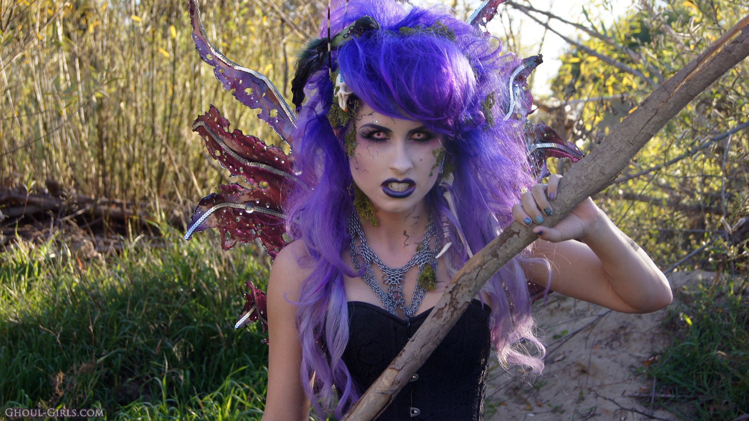 Purple Fae Chainmaille Necklace