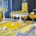 Bridal Shower Decor Package. Yellow & Gray Chevron Printable Baby Shower or Bridal Shower Decorations.