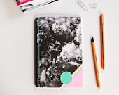 A5 sized notebook/journal,  photo cover with geometric shapes, perfect bound