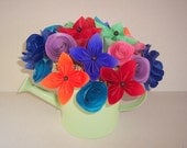 Paper flowers, Origami paper flower floral arrangement, centerpiece. Happy Birthday, Thinking of you.
