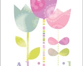 peekaboo baby girl. personalized 8 x 10 print