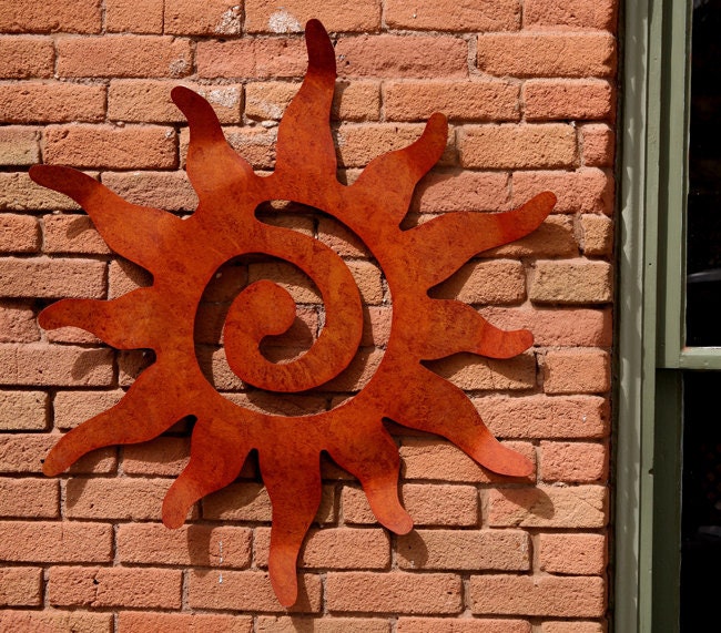 Metal Art Sun Wall Hanging, 36 inch size, Garden Wall art
