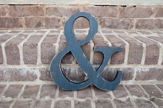Ampersand wood letter wedding photo prop shabby