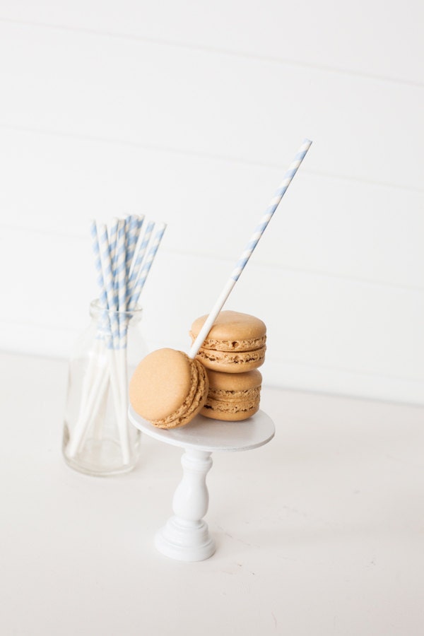 Light Blue Diagonal Stripe Treat Sticks