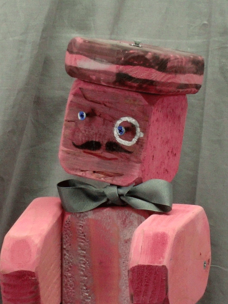 Upcycled MonsterWood Bot- William J. Pierce - Smartly Pink Pink Pink