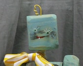 Upcycled MonsterWood Bot - Brandon M. Cullen - Adorably Aqua