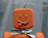Upcycled MonsterWood Bot - Burt T. Kart - Wild about Oragami in Orange