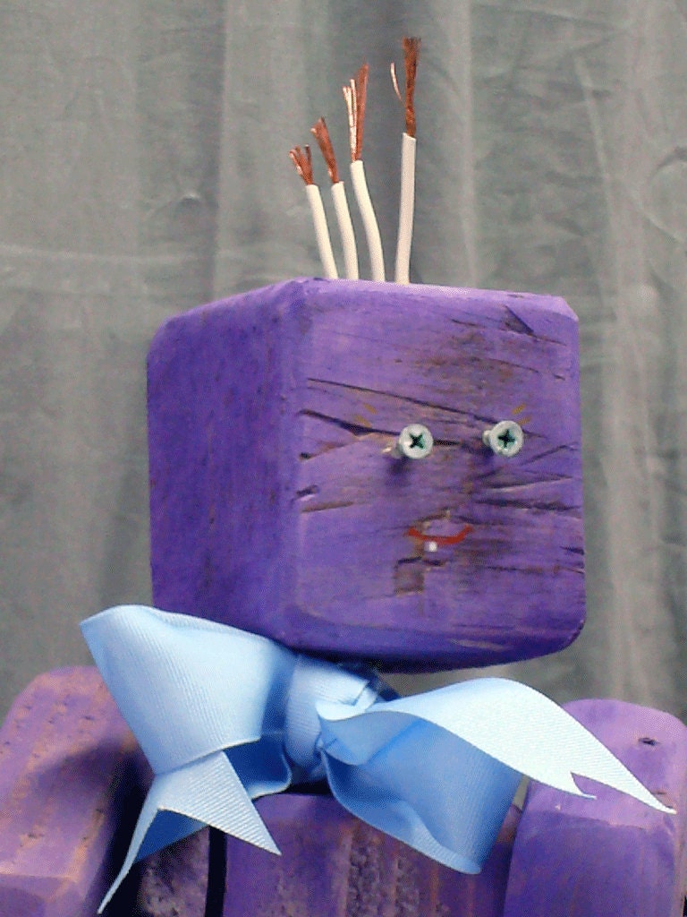 Upcycled MonsterWood Bot - Fred M. Elkins - Punkishly Purple