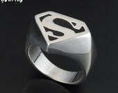 Superman Sterling Silver Ring