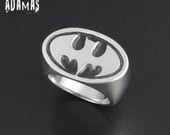 Sterling Silver Batman Ring